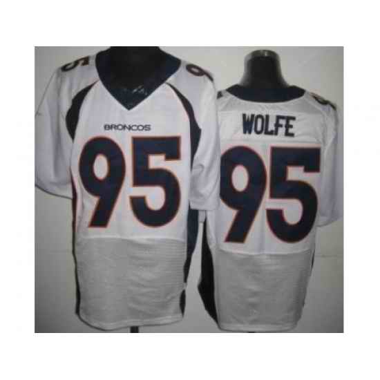Nike Denver Broncos 95 Derek Wolfe White Elite NFL Jersey